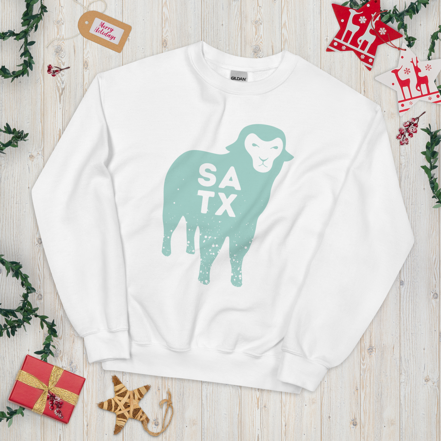 “Shear Joy” Holiday Sweater (Green)